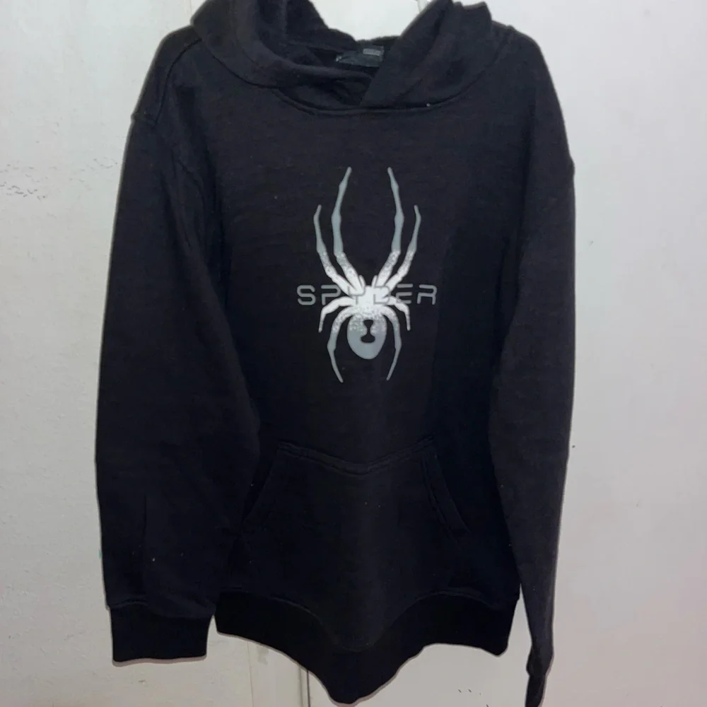 Spider Graphic Black Kids Hoodie - Spider Logo - Picture 1 of 2
